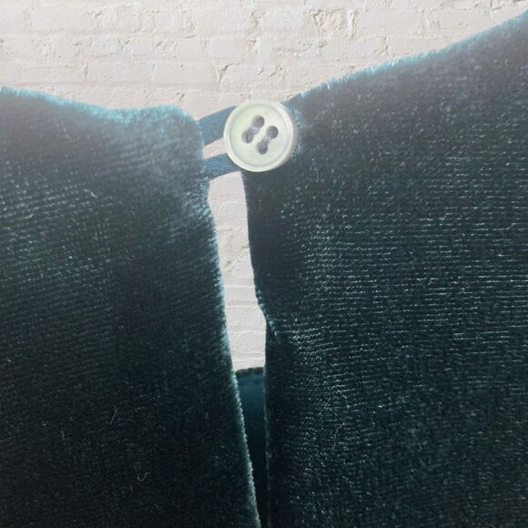 J.Crew Hunter Green Velvet Tank Top 2 Evening Party Keyhole Back Lined - Picture 8 of 15